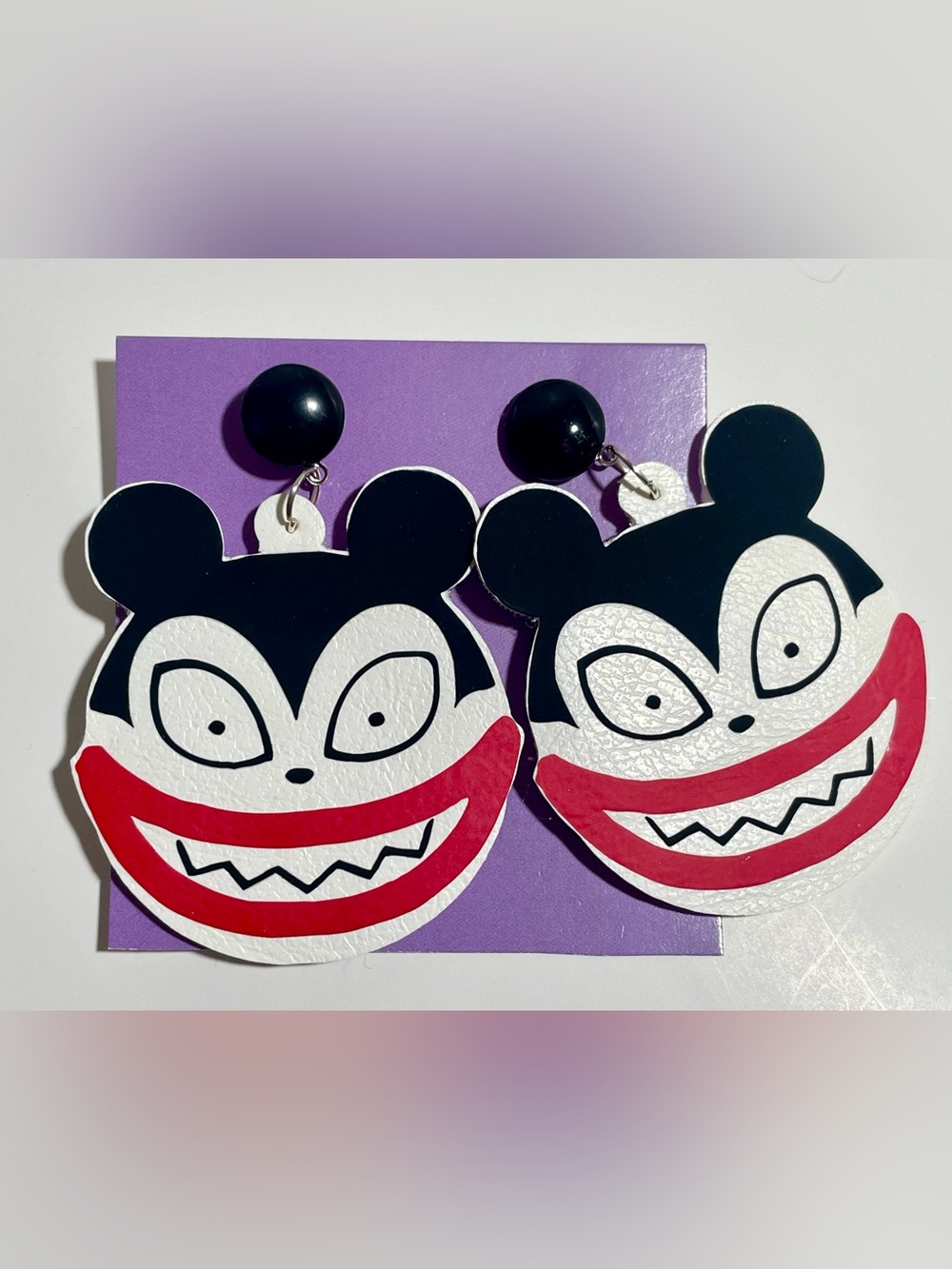 Scary Zombie Teddy Bear Nightmare Before Christmas Handmade Halloween Earrings